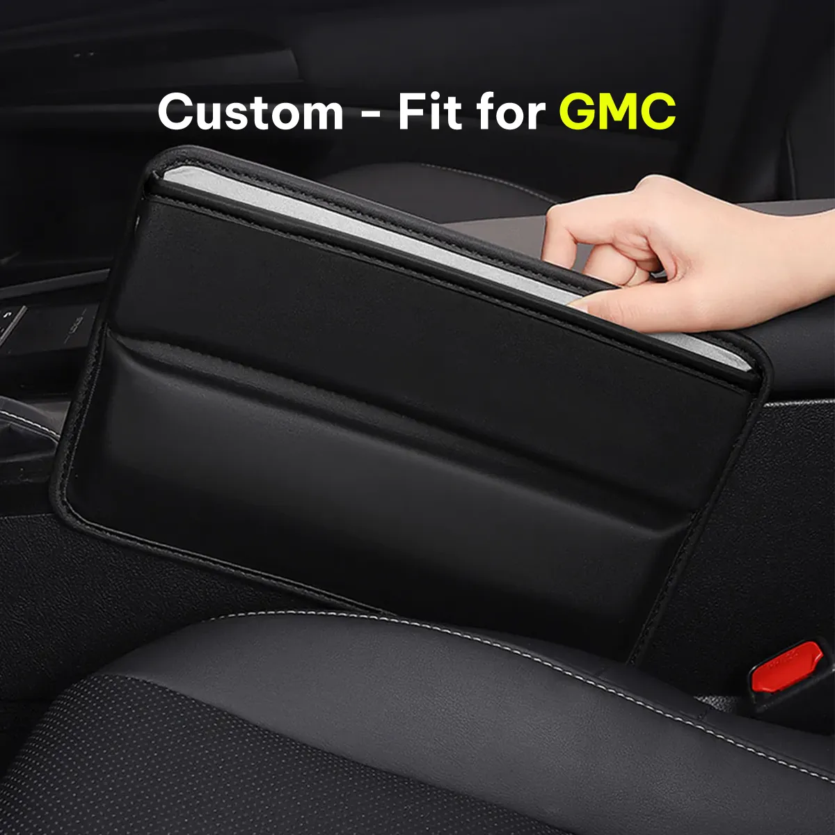 Car Seat Gap Filler Organizer, Custom-Fit For Car, Multifunctional PU Leather Console Side Pocket Organizer for Cellphones, Cards, Wallets, Keys WAWQ226