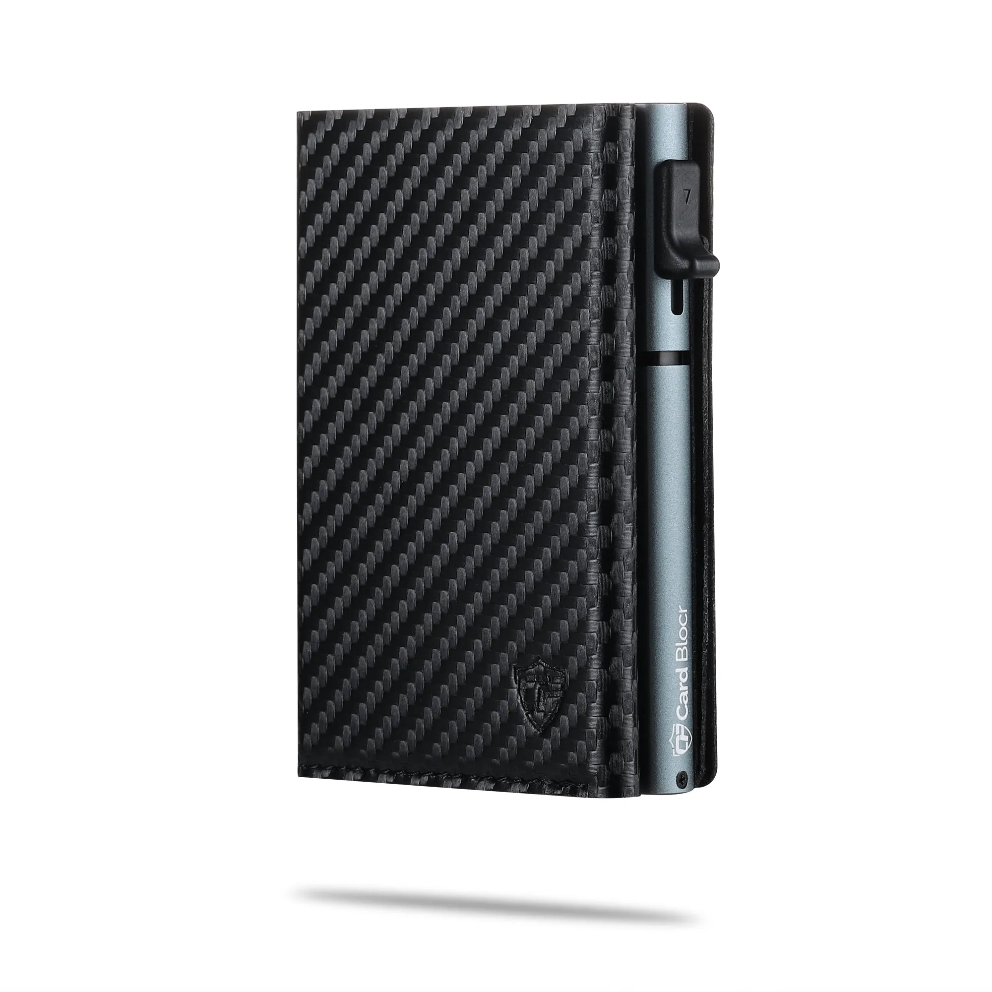 Card Blocr Slim RFID Blocking Credit Card Wallet Black PU Leather