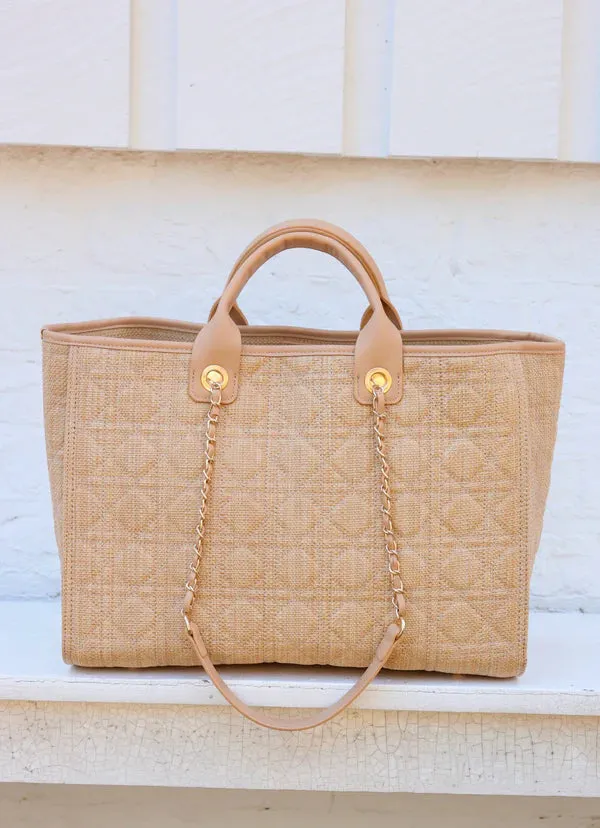 Caroline Hill - Melissa Tote Bag "Natural Quilted LQ"