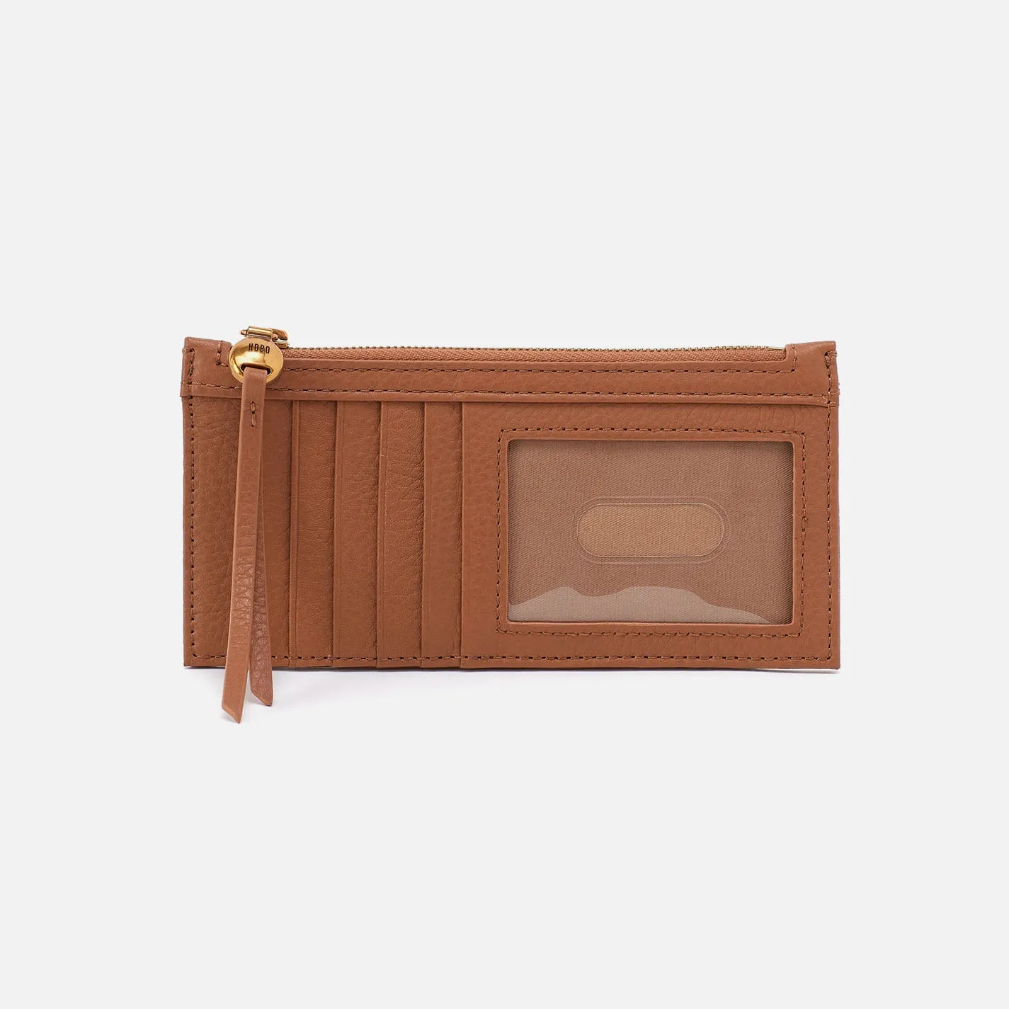 Carte Card Case In Pebbled Leather - Warm Honey