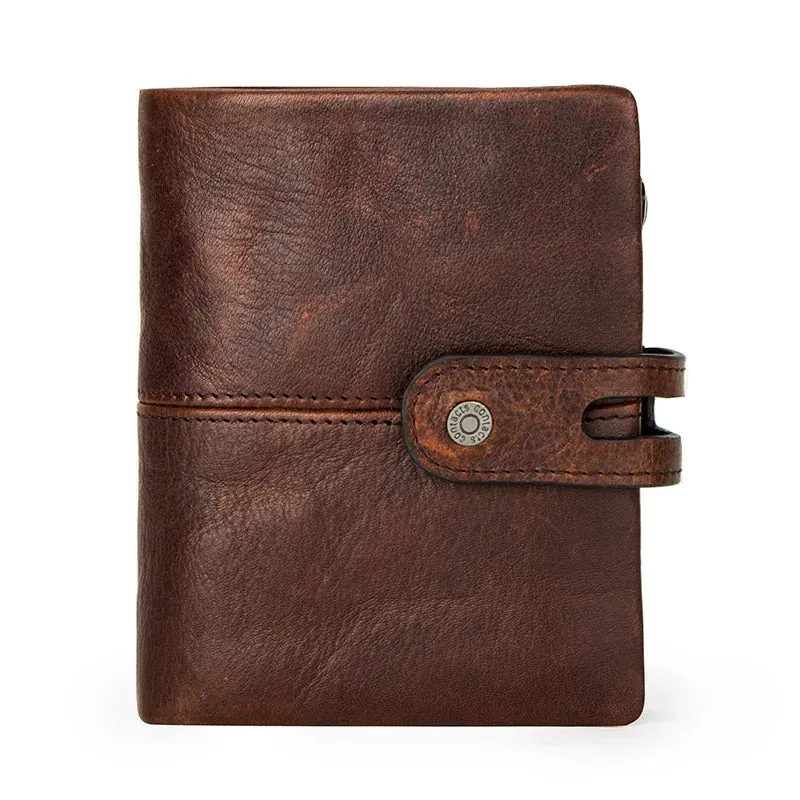Casual Crazy Horse Leather Coin Purse