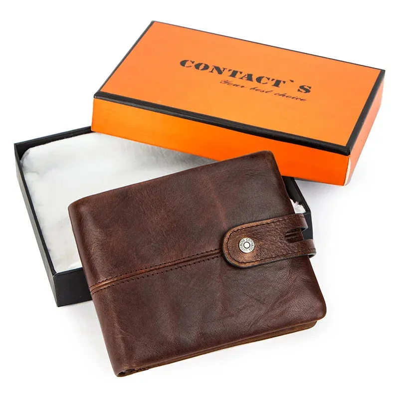 Casual Crazy Horse Leather Coin Purse