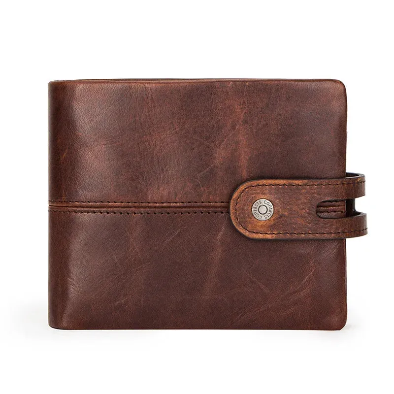 Casual Crazy Horse Leather Coin Purse