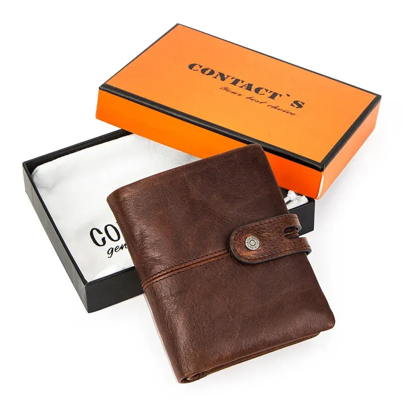 Casual Crazy Horse Leather Coin Purse