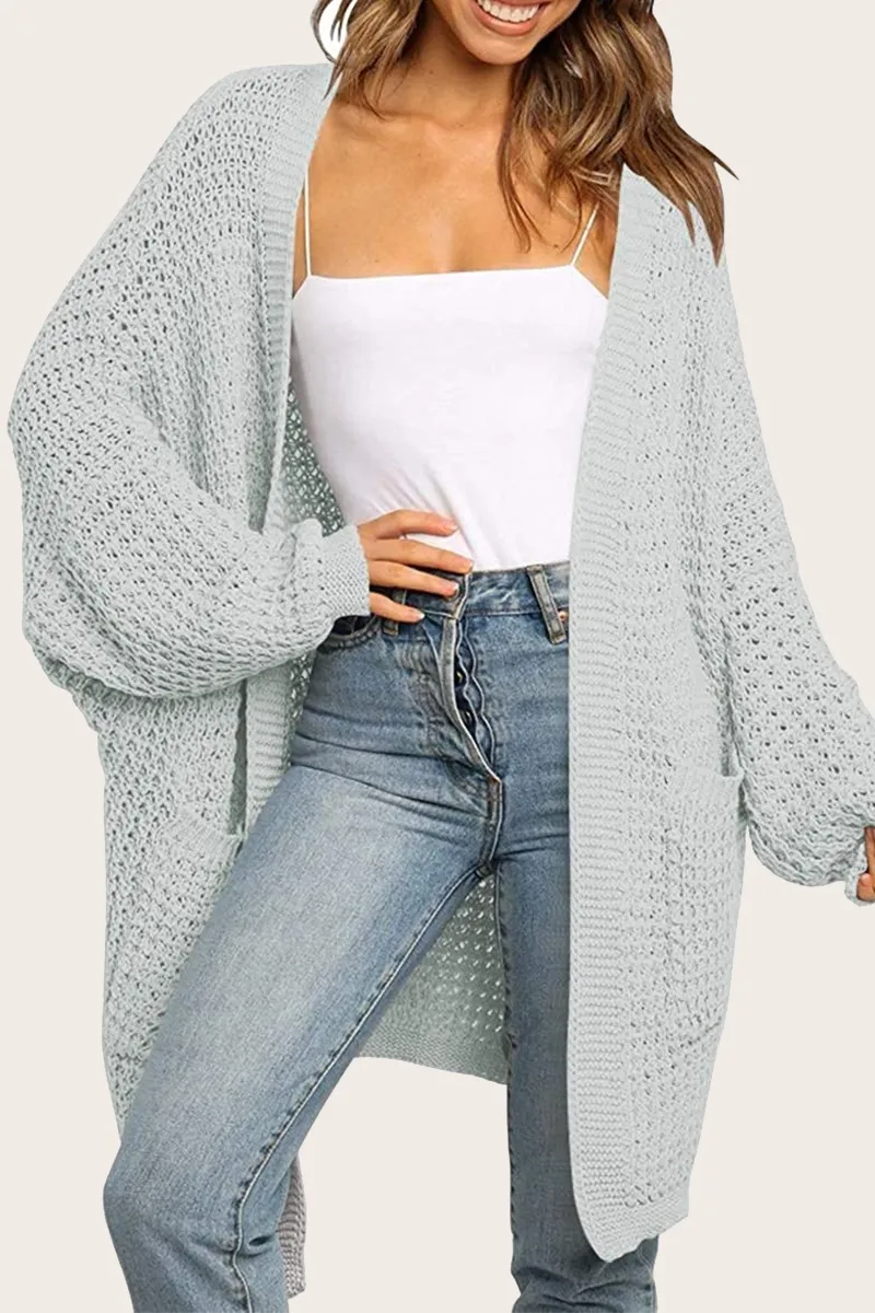 Casual Solid Pocket V Neck Tops Sweater(10 Colors)