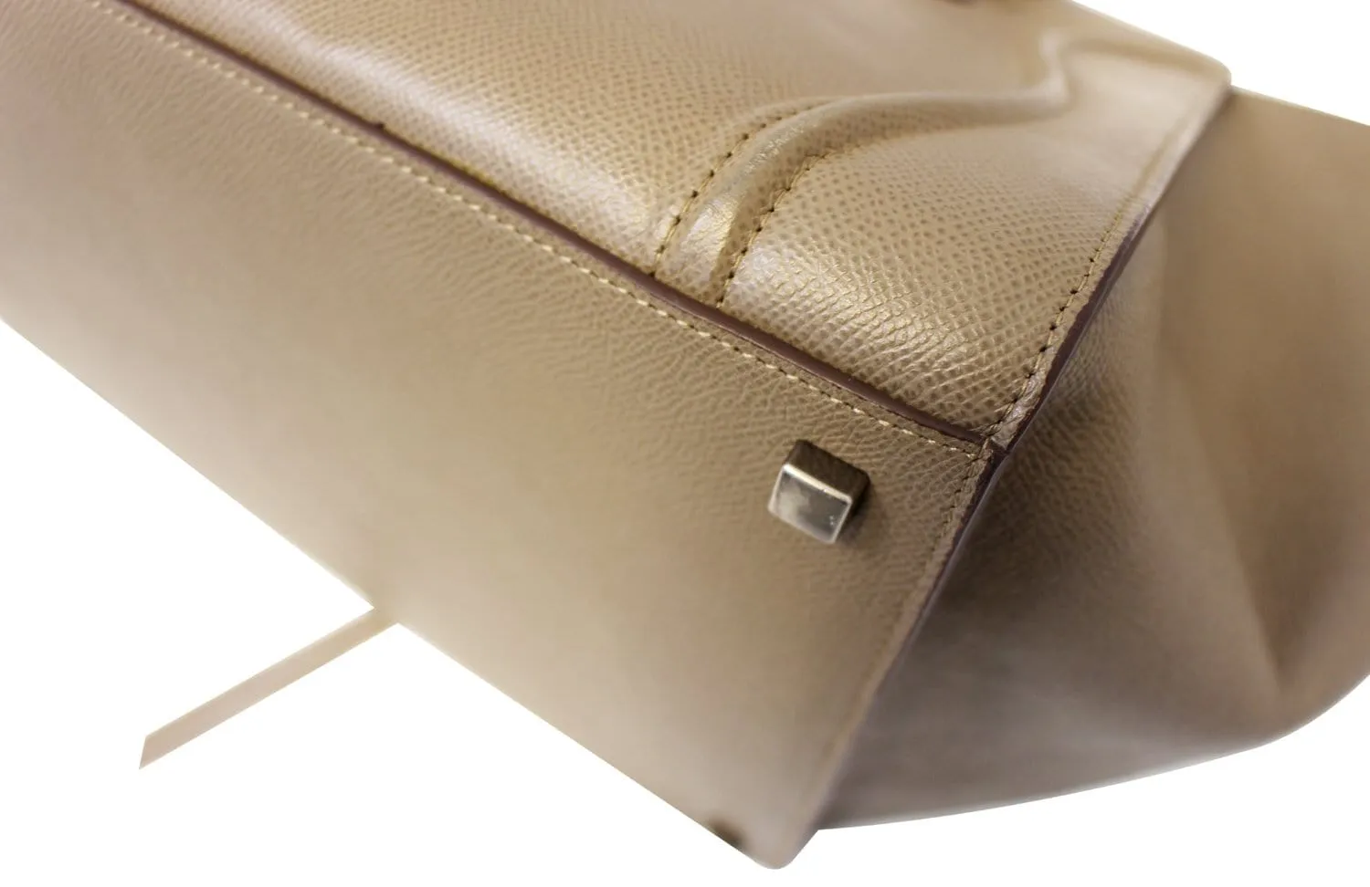 CELINE Taupe Grained Calfskin Leather Large Phantom Luggage Tote Bag