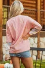 Cesar Exposed seam Colorblock Oversized Top