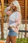 Cesar Exposed seam Colorblock Oversized Top