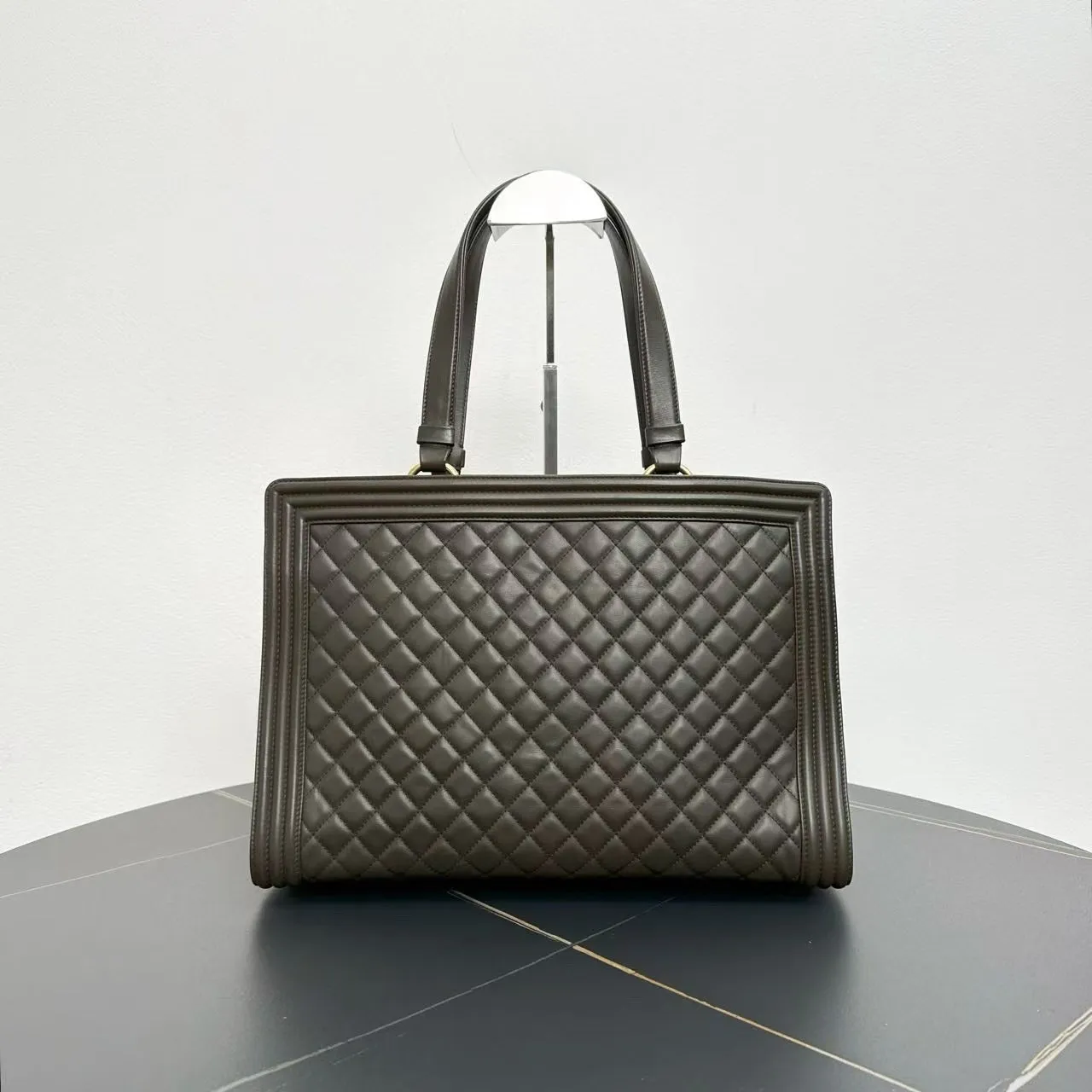 Chanel LeBoy Tote Bag in Black Leather - Preloved Chanel Designer Tote
