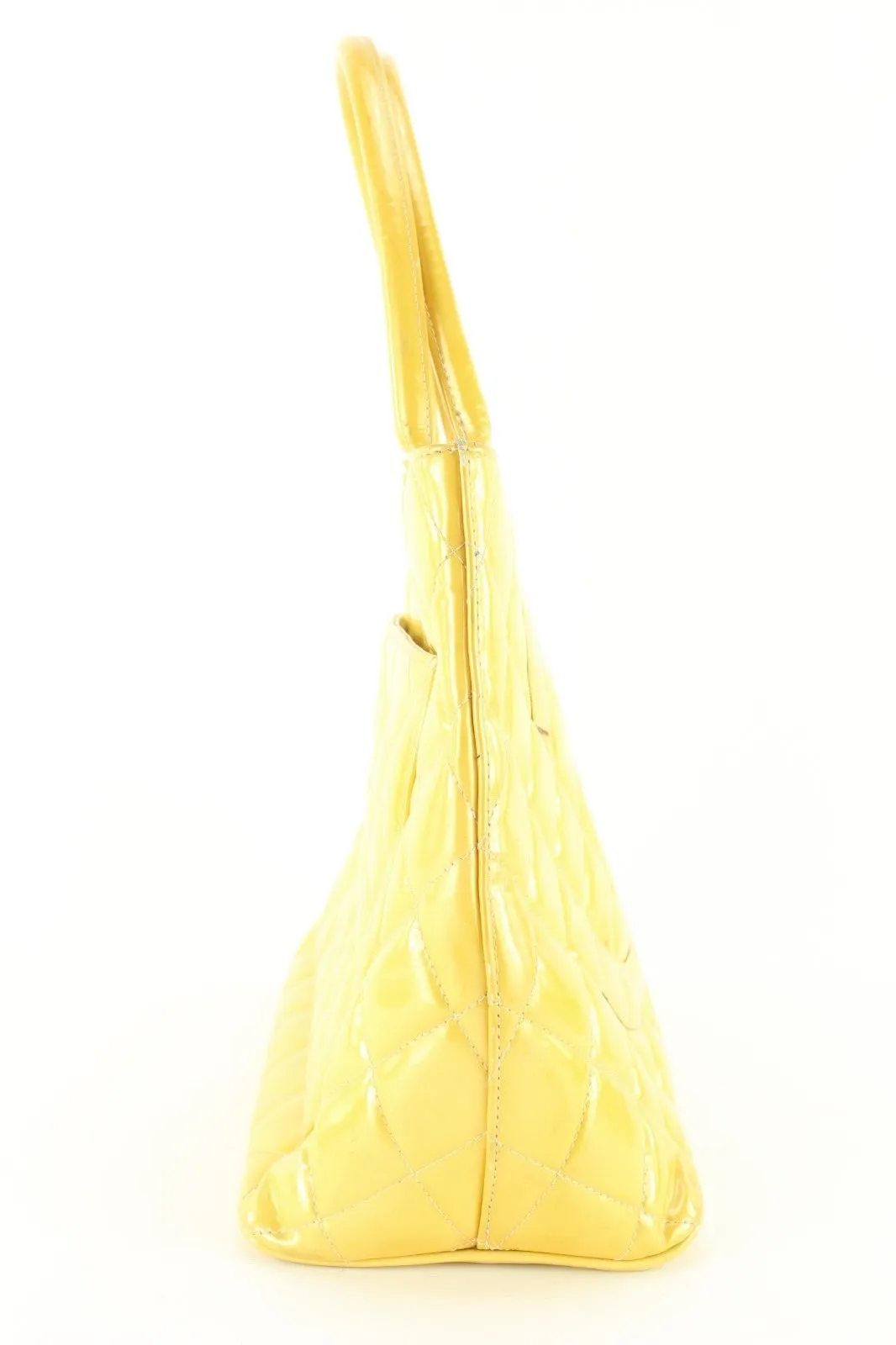Chanel Yellow Quilted Patent Zip Tote Bag 1CK1108