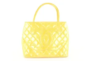Chanel Yellow Quilted Patent Zip Tote Bag 1CK1108