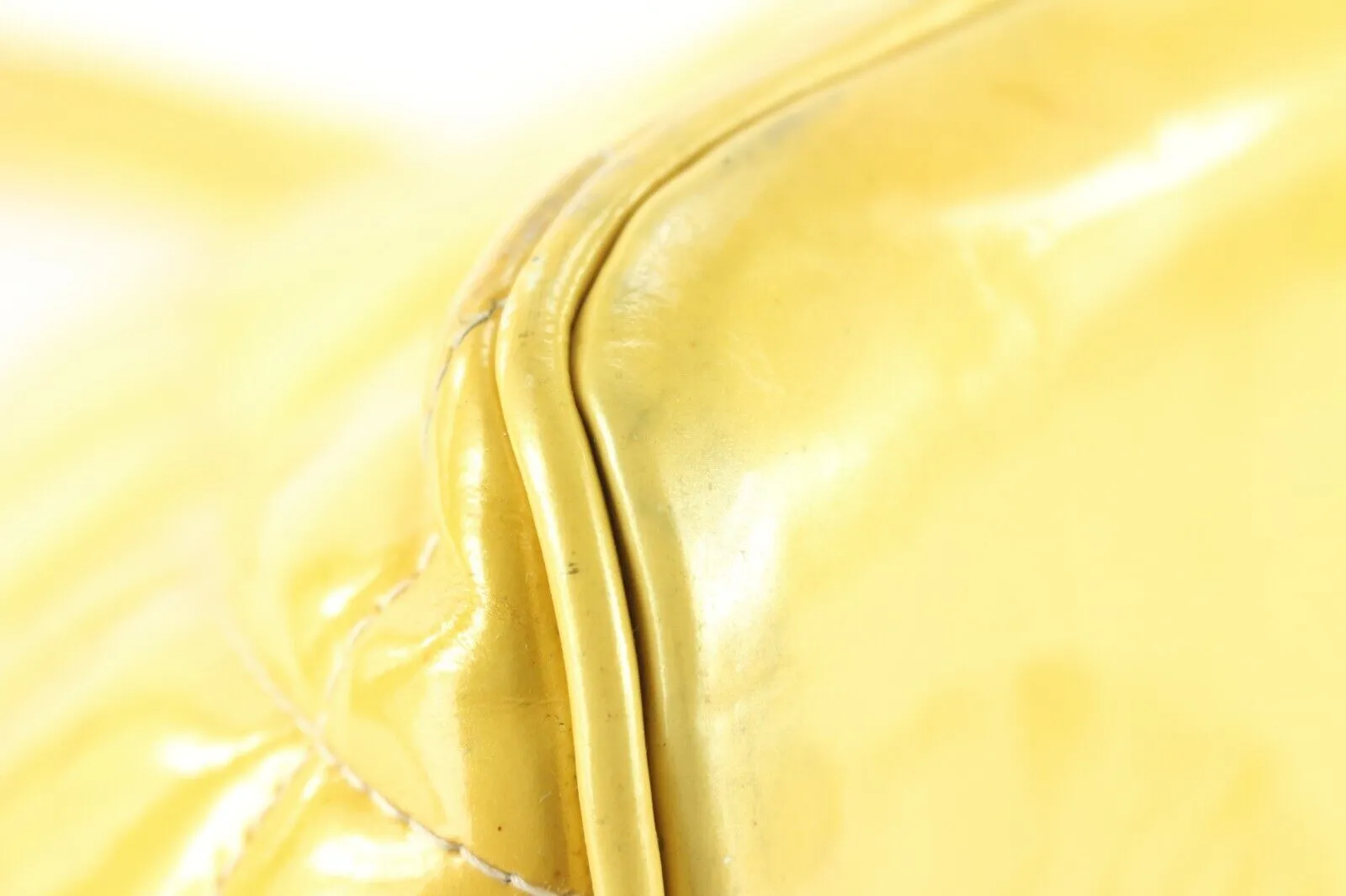 Chanel Yellow Quilted Patent Zip Tote Bag 1CK1108