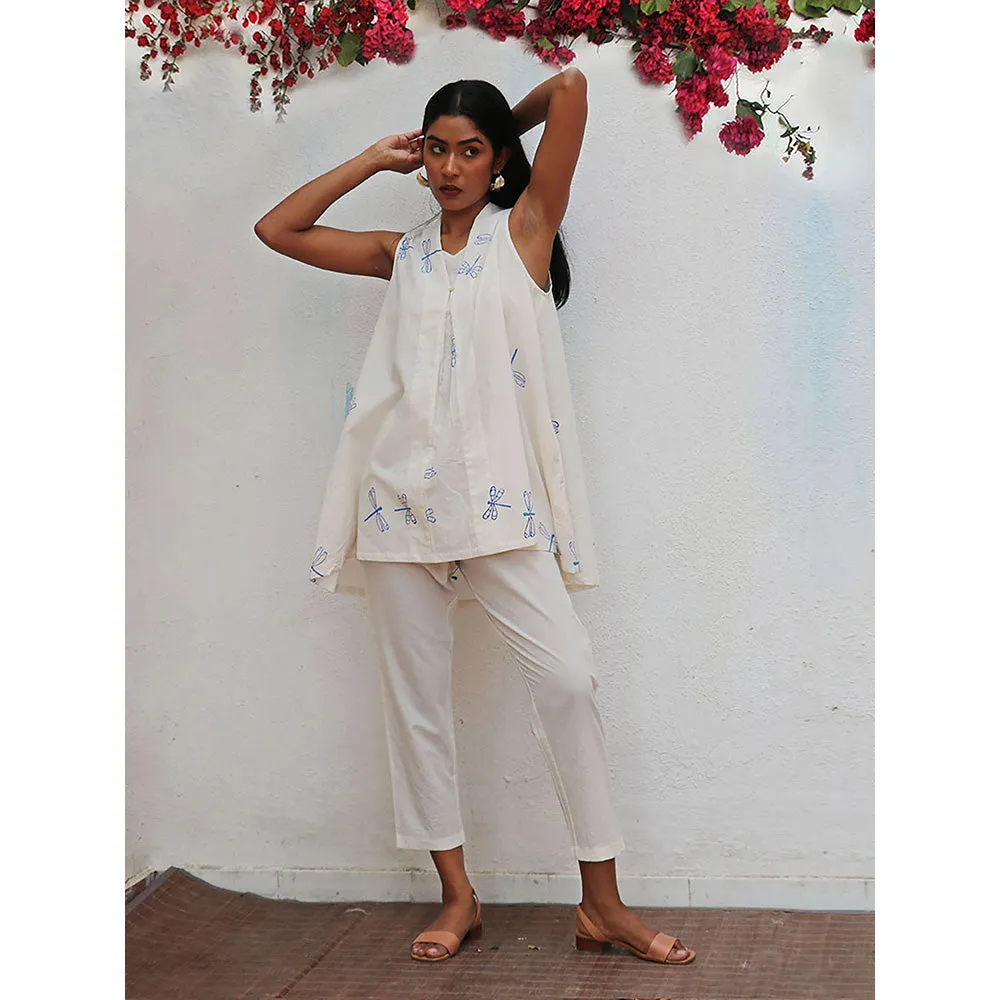 Chidiyaa Bogainvillea Soha Block Printed Cotton Tunic