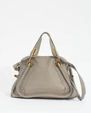 Chloé Grey Leather Medium Paraty Shoulder Bag