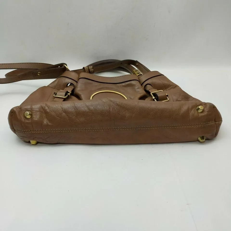 Chloe Brown Leather Victoria 2way Tote Bag  862109