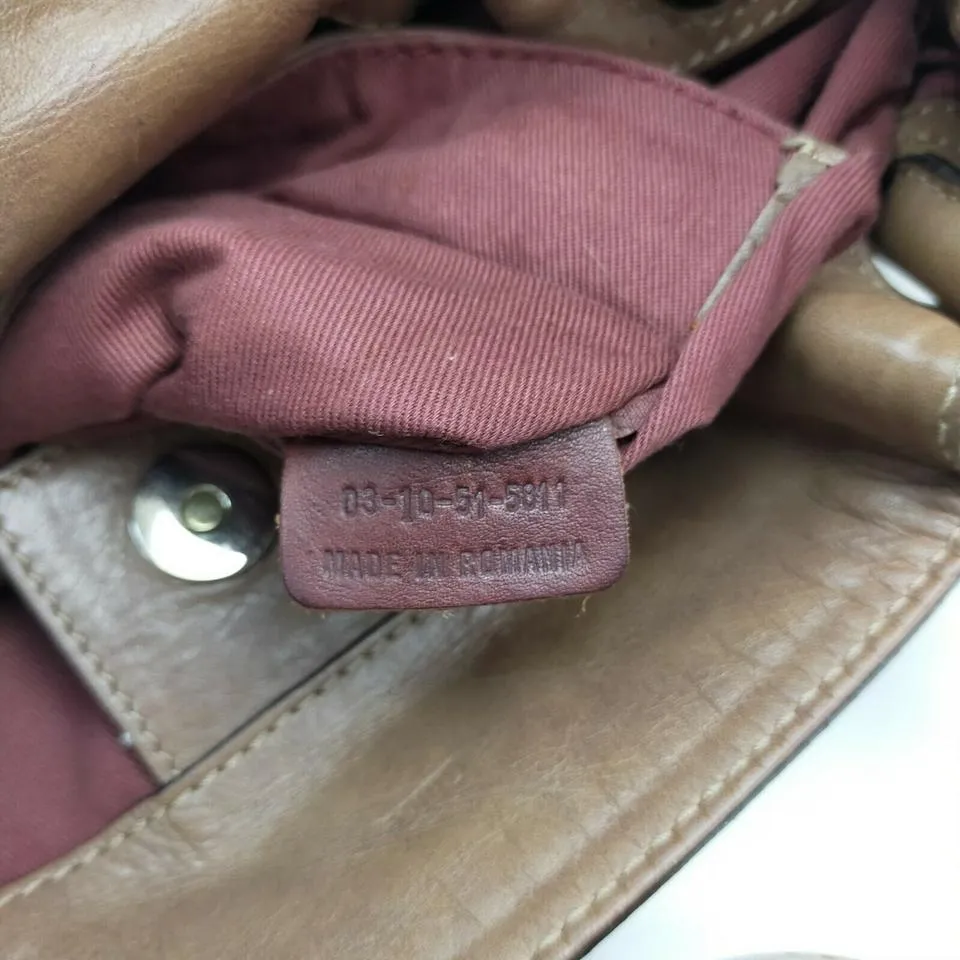 Chloe Brown Leather Victoria 2way Tote Bag  862109