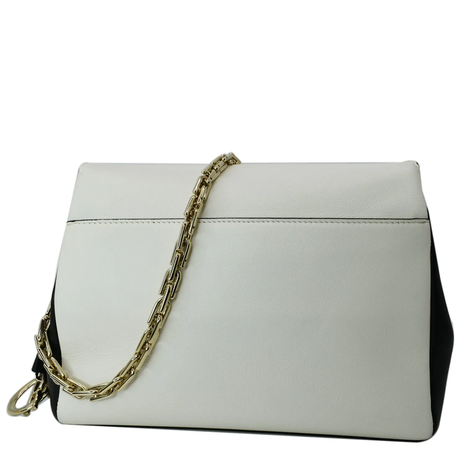 CHRISTIAN DIOR Diorling Medium Leather Shoulder Bag White/Black