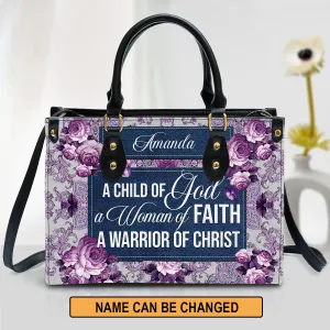 Christianart Designer Handbags, A Child Of God A Woman Of Faith, Personalized Gifts, Gifts for Women, Christmas Gift.