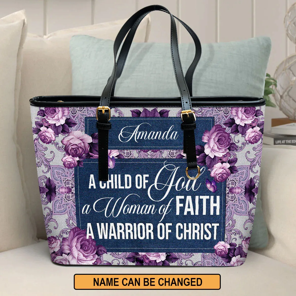Christianart Designer Handbags, A Child Of God A Woman Of Faith, Personalized Gifts, Gifts for Women, Christmas Gift.