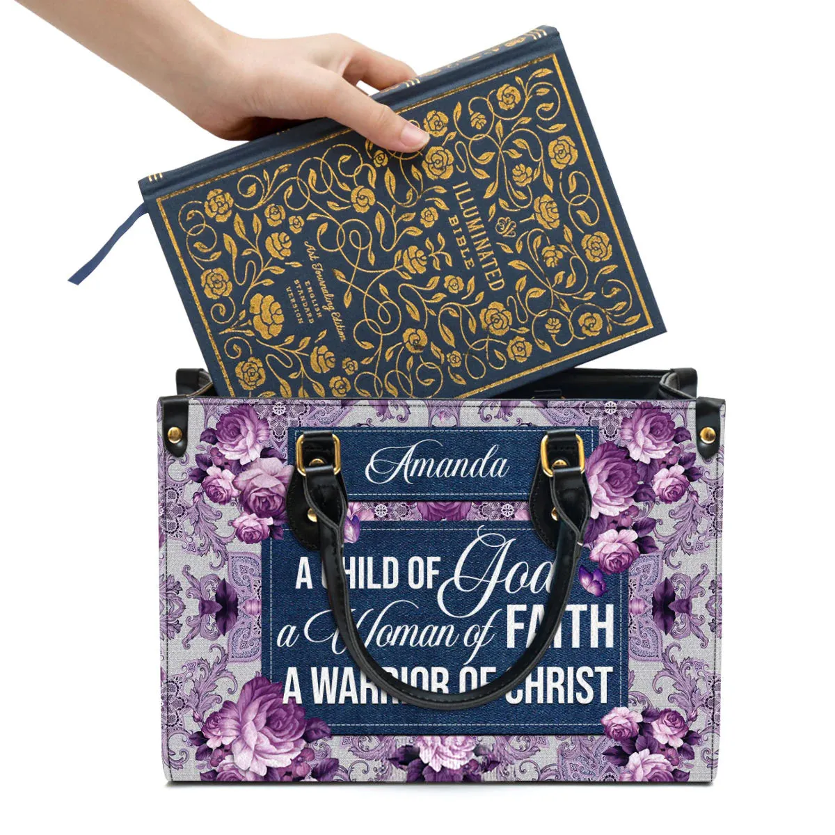 Christianart Designer Handbags, A Child Of God A Woman Of Faith, Personalized Gifts, Gifts for Women, Christmas Gift.