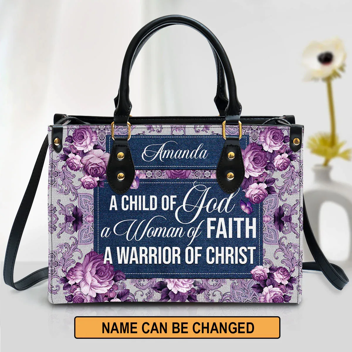Christianart Designer Handbags, A Child Of God A Woman Of Faith, Personalized Gifts, Gifts for Women, Christmas Gift.