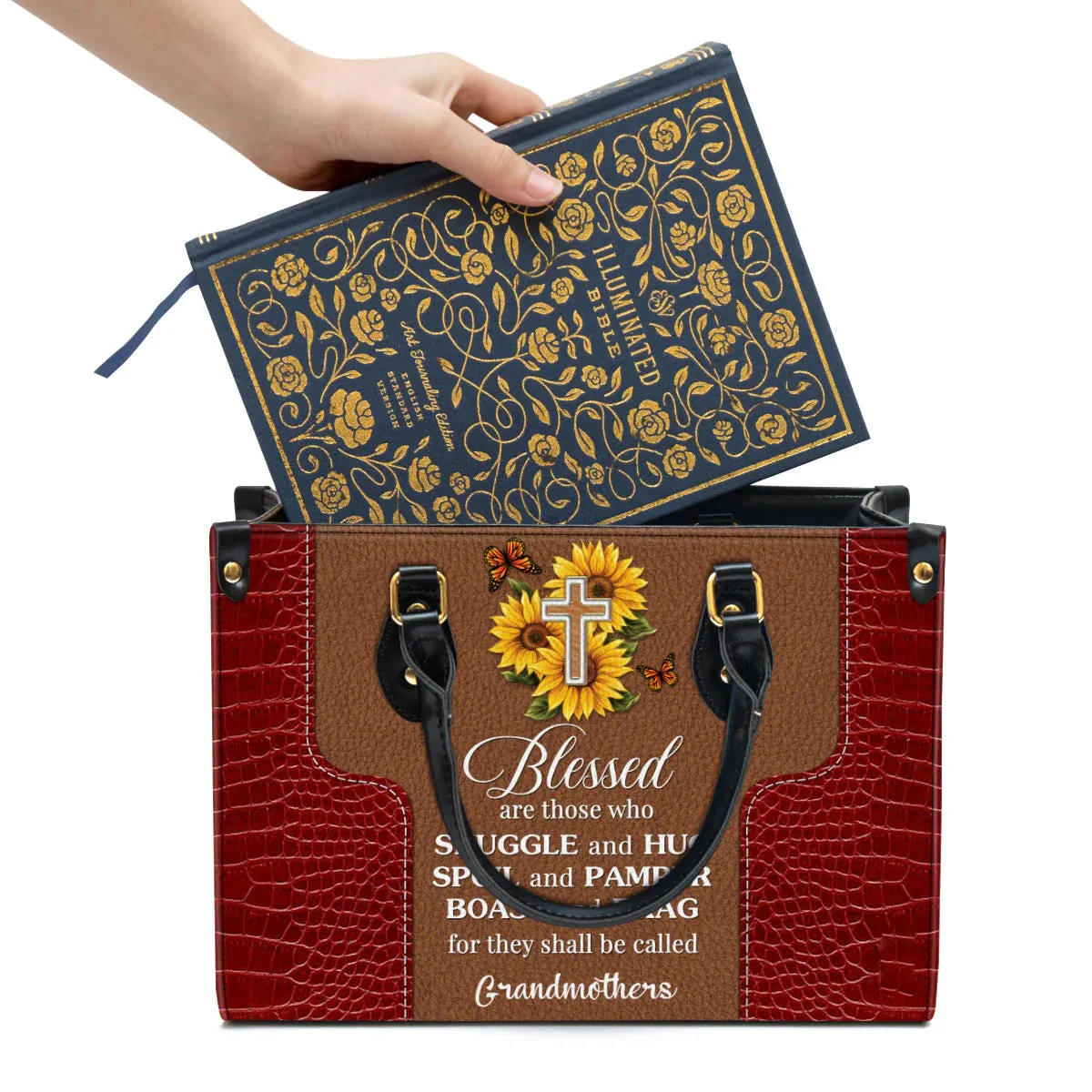 Christianart Designer Handbags, Blessed Are Those Who Spoil And Pamper, Personalized Gifts, Gifts for Women, Christmas Gift.