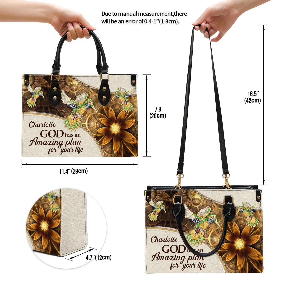 Christianart Designer Handbags, GOD Has An Amazing Plan For Your Life, Personalized Gifts, Gifts for Women.