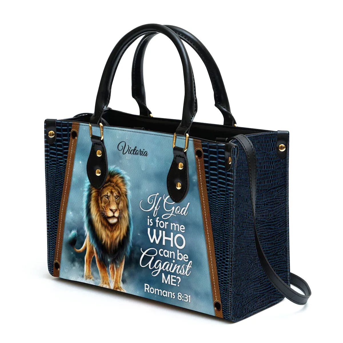 Christianart Designer Handbags, If God Is For Me Who Can Be Against Me Romans 8:31, Personalized Gifts, Gifts for Women.