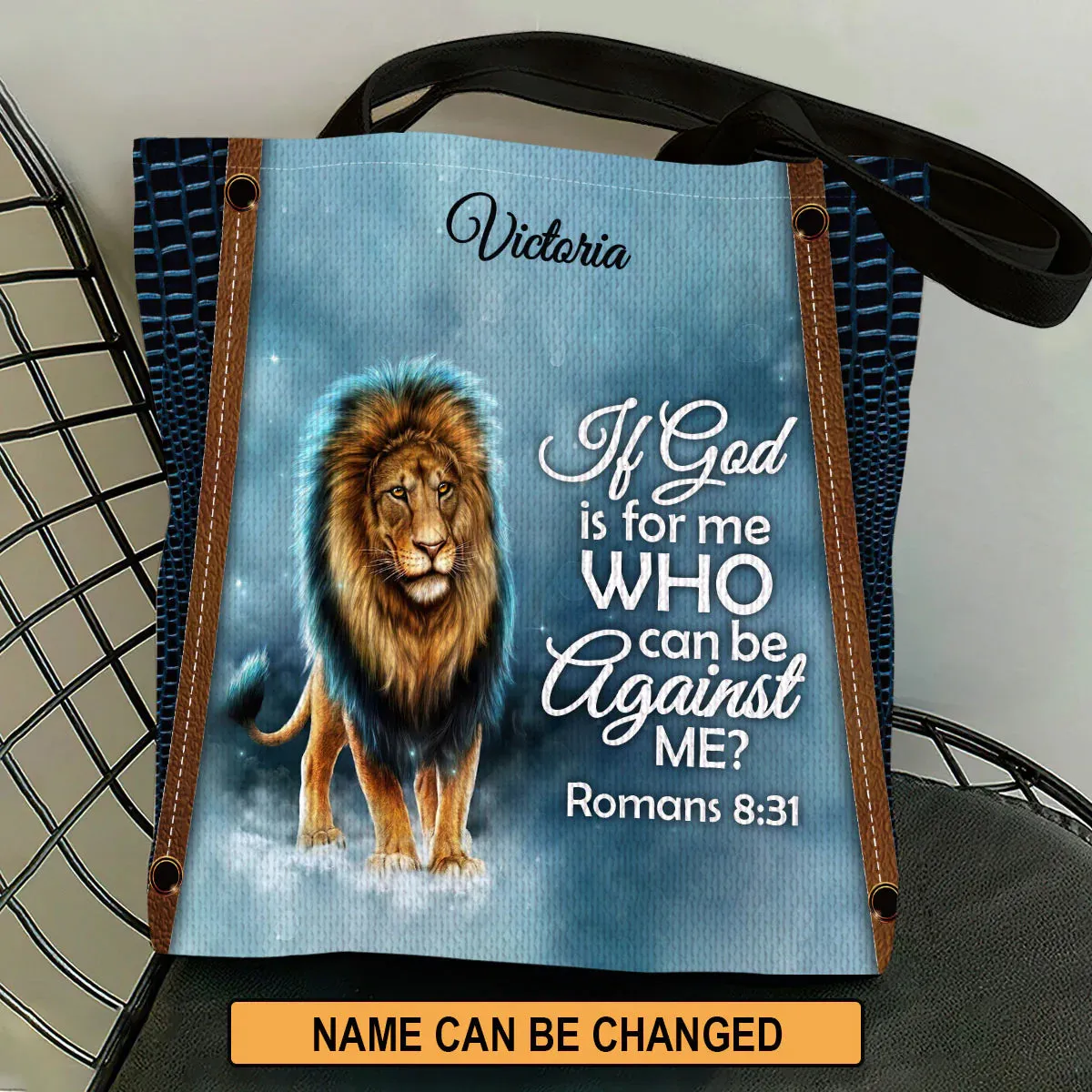 Christianart Designer Handbags, If God Is For Me Who Can Be Against Me Romans 8:31, Personalized Gifts, Gifts for Women.