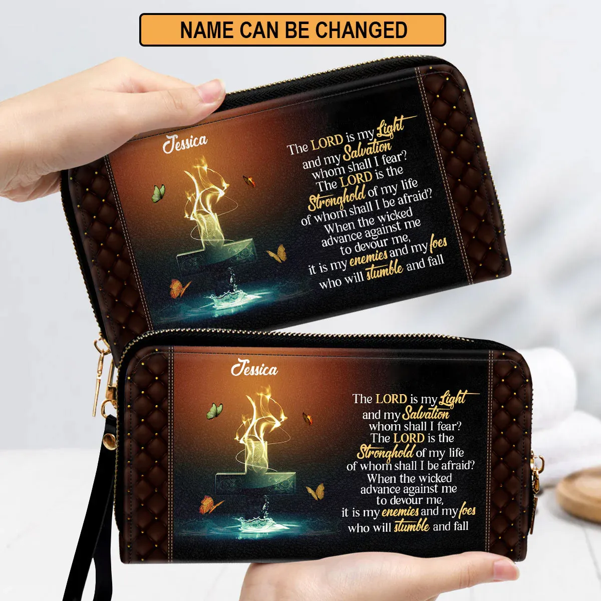 Christianart Designer Handbags, The Lord Is My Light And My Salvation, Personalized Gifts, Gifts for Women.