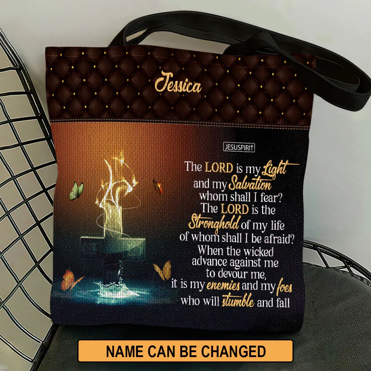 Christianart Designer Handbags, The Lord Is My Light And My Salvation, Personalized Gifts, Gifts for Women.