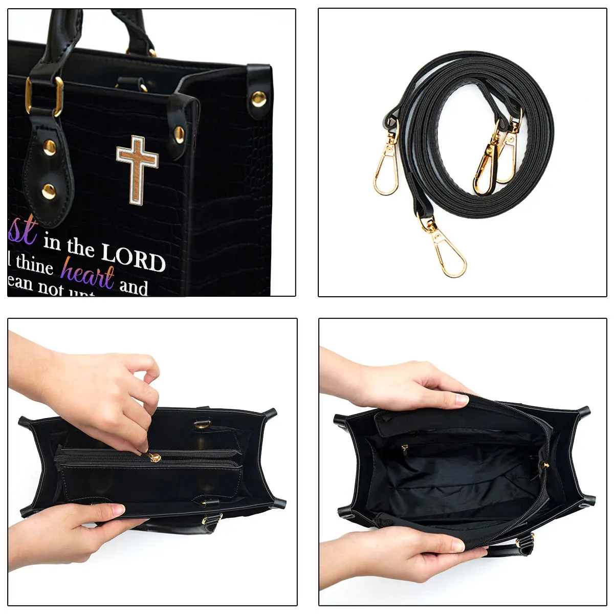 Christianart Designer Handbags, Trust In The Lord Proverbs 3:5-6, Personalized Gifts, Gifts for Women.