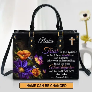 Christianart Designer Handbags, Trust In The Lord Proverbs 3:5-6, Personalized Gifts, Gifts for Women.