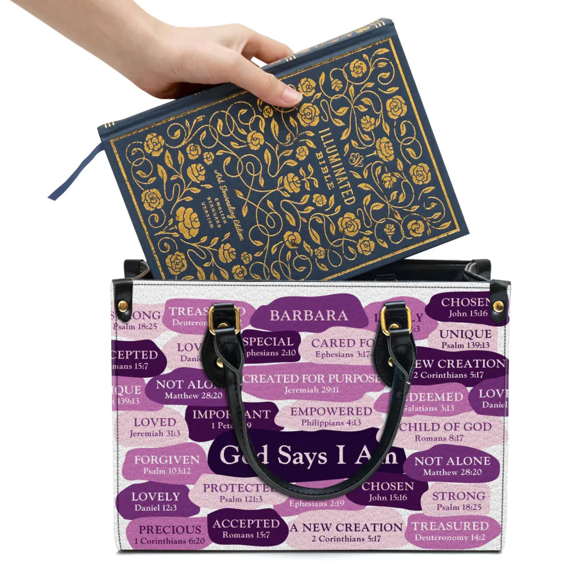 Christianart Designer Handbags, What God Says About You, Personalized Gifts, Gifts for Women.
