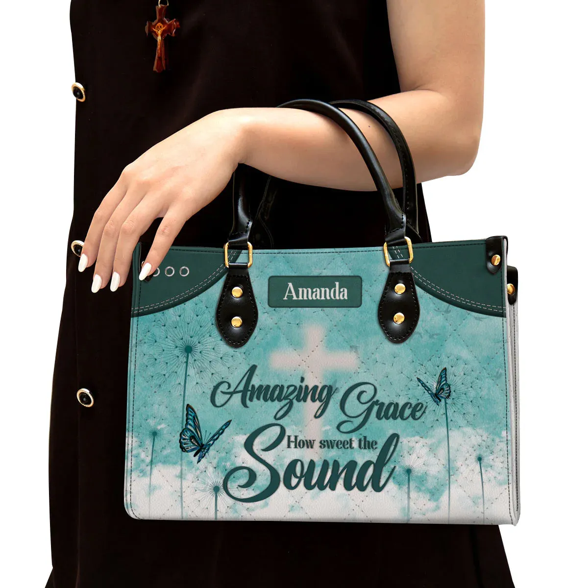Christianart Handbag, Amazing Grace How Sweet The Sound, Personalized Gifts, Gifts for Women, Christmas Gift.