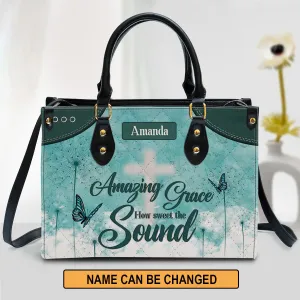 Christianart Handbag, Amazing Grace How Sweet The Sound, Personalized Gifts, Gifts for Women, Christmas Gift.