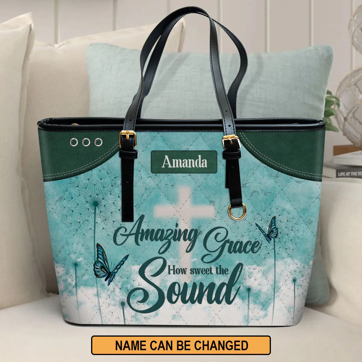 Christianart Handbag, Amazing Grace How Sweet The Sound, Personalized Gifts, Gifts for Women, Christmas Gift.