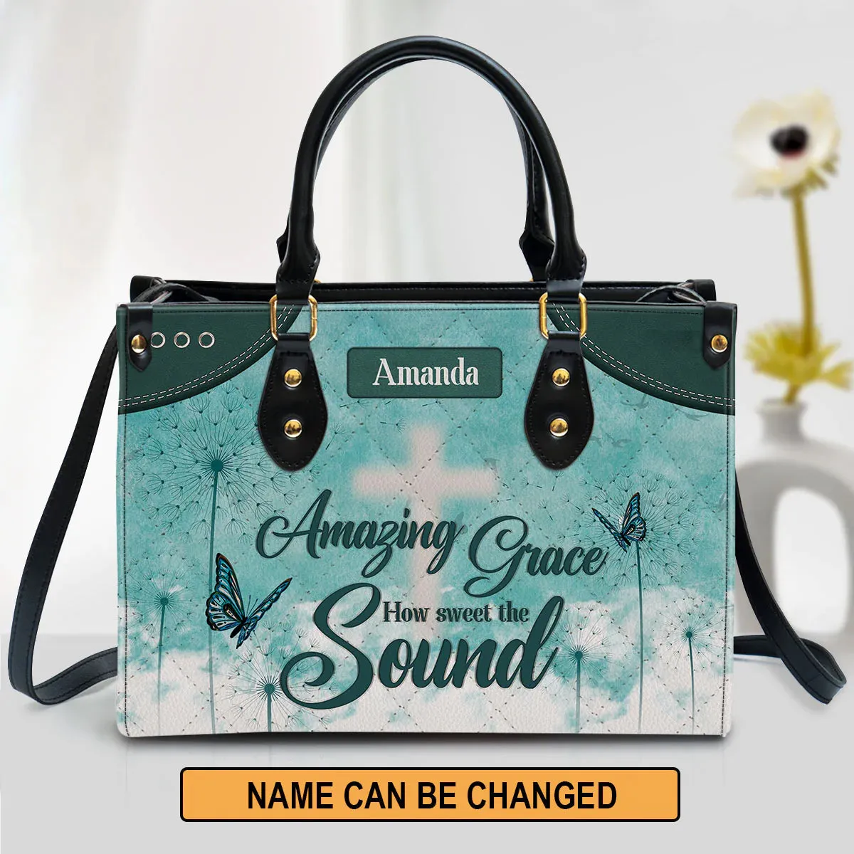 Christianart Handbag, Amazing Grace How Sweet The Sound, Personalized Gifts, Gifts for Women, Christmas Gift.