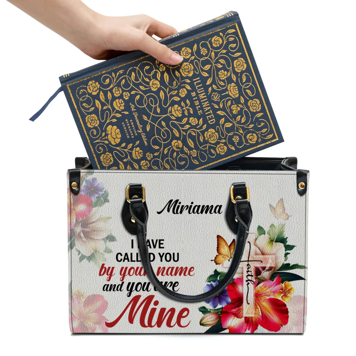 Christianart Handbag, I Have Called You By Your Name Isaiah 43:1, Personalized Gifts, Gifts for Women.