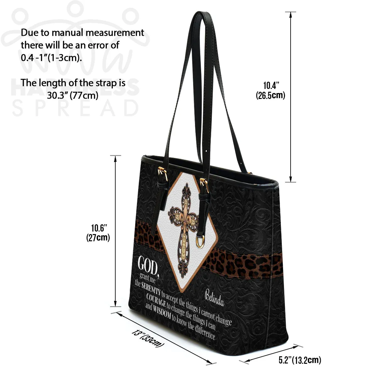 Christianart Handbag, Personalized Hand Bag, God and Cross, Personalized Gifts, Gifts for Women.