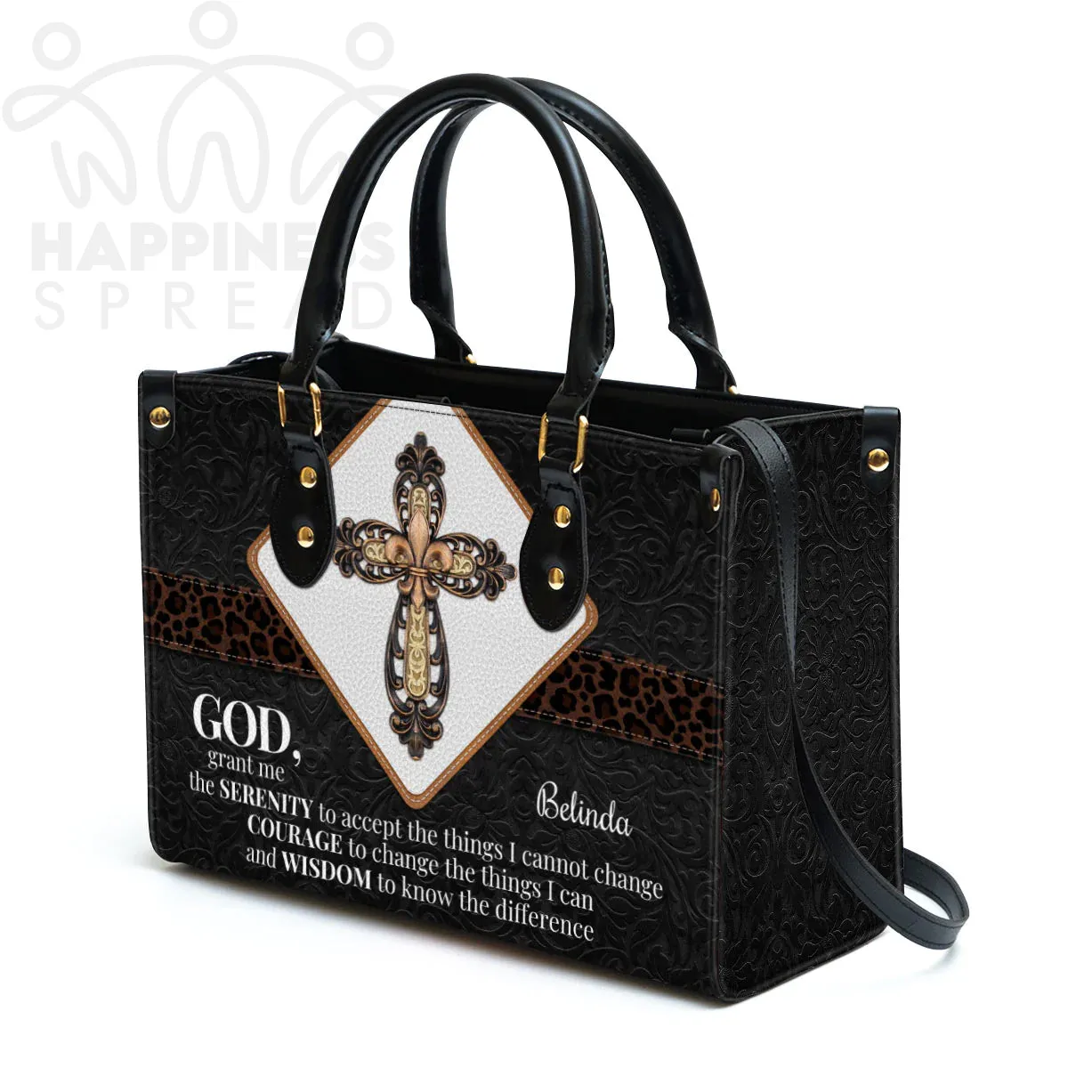 Christianart Handbag, Personalized Hand Bag, God and Cross, Personalized Gifts, Gifts for Women.