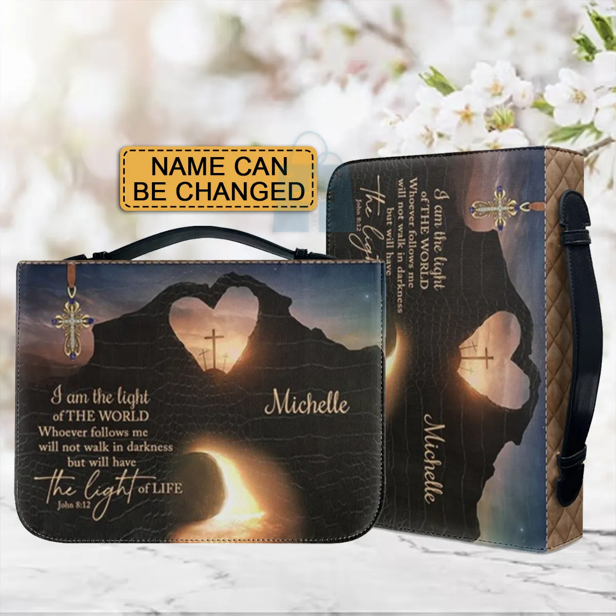 Christianart Handbag, Personalized Hand Bag, I Am The Light Of The World, Personalized Gifts, Gifts for Women.