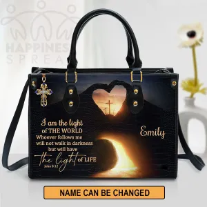Christianart Handbag, Personalized Hand Bag, I Am The Light Of The World, Personalized Gifts, Gifts for Women.
