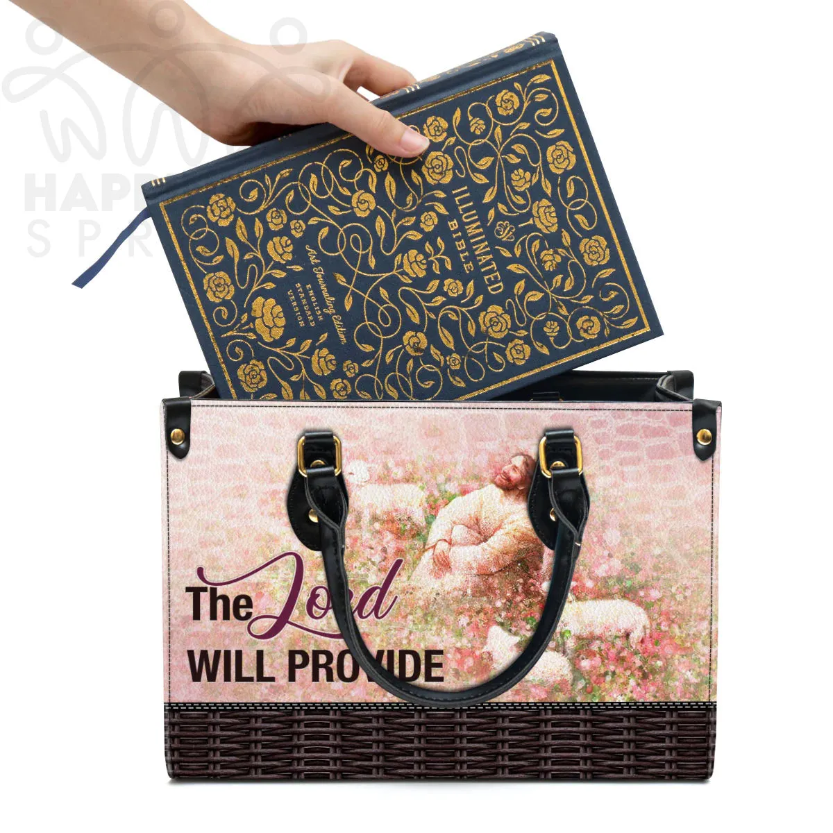 Christianart Handbag, Personalized Hand Bag, The Lord Will Provide, Personalized Gifts, Gifts for Women.