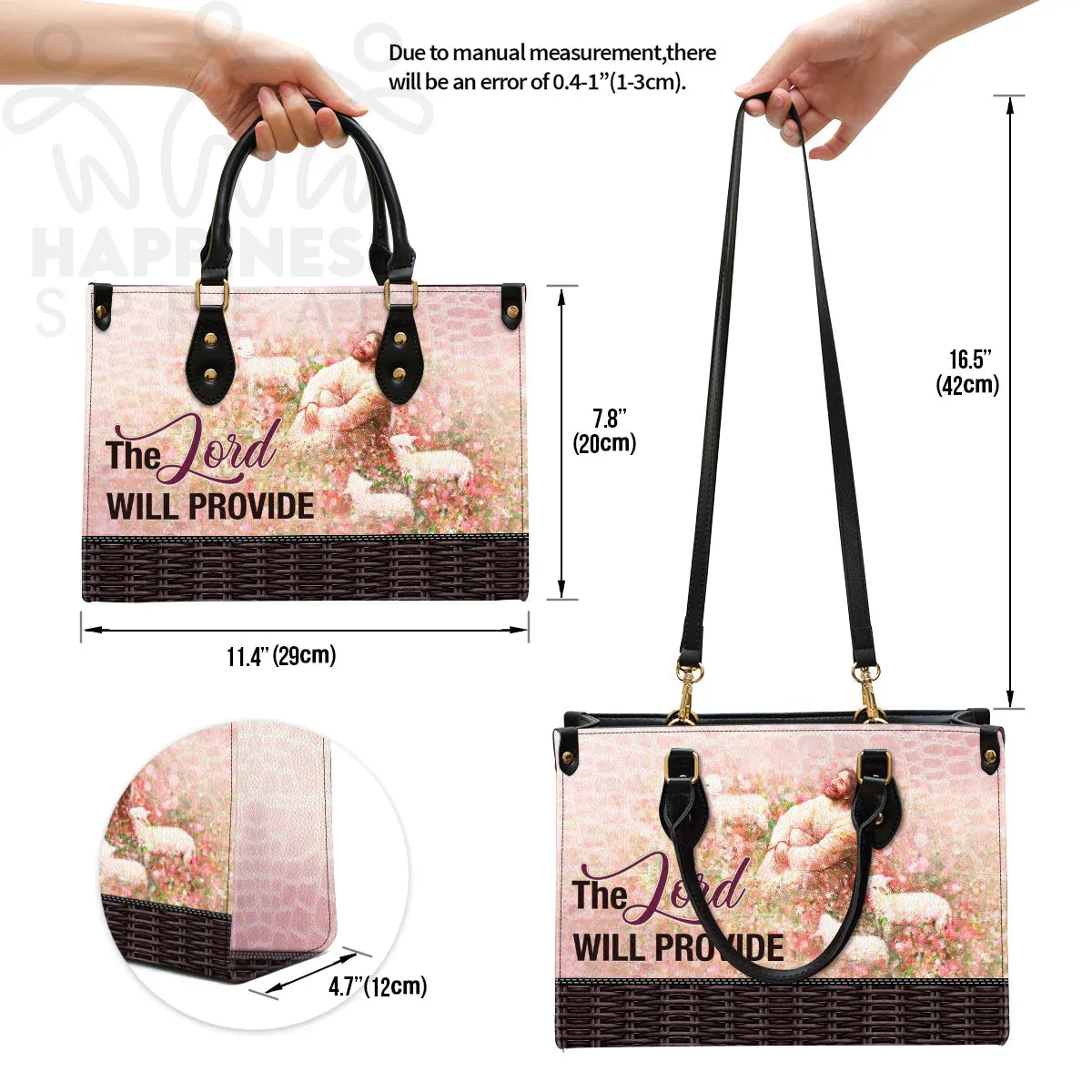Christianart Handbag, Personalized Hand Bag, The Lord Will Provide, Personalized Gifts, Gifts for Women.