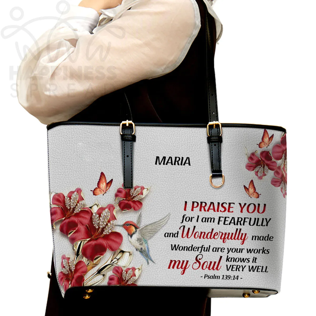 Christianart Handbag, Personalized Hand Bag, Wonderful Are Your Works, Personalized Gifts, Gifts for Women.