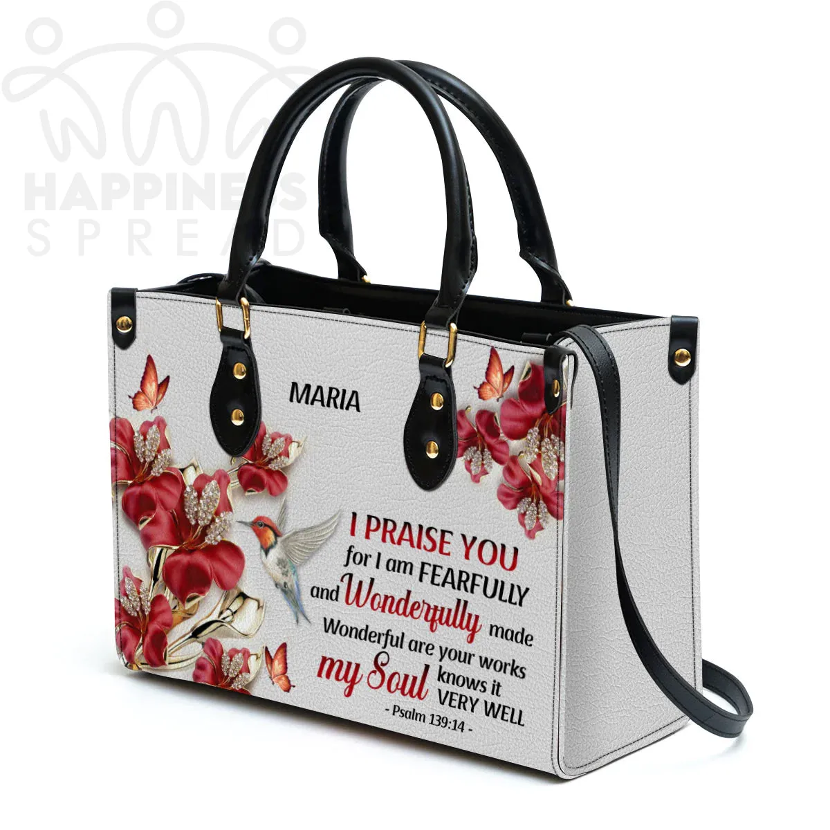 Christianart Handbag, Personalized Hand Bag, Wonderful Are Your Works, Personalized Gifts, Gifts for Women.