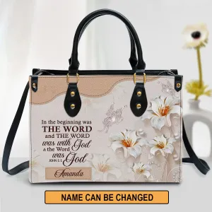 Christianart Handbag, The Word Was With God, Personalized Gifts, Gifts for Women.