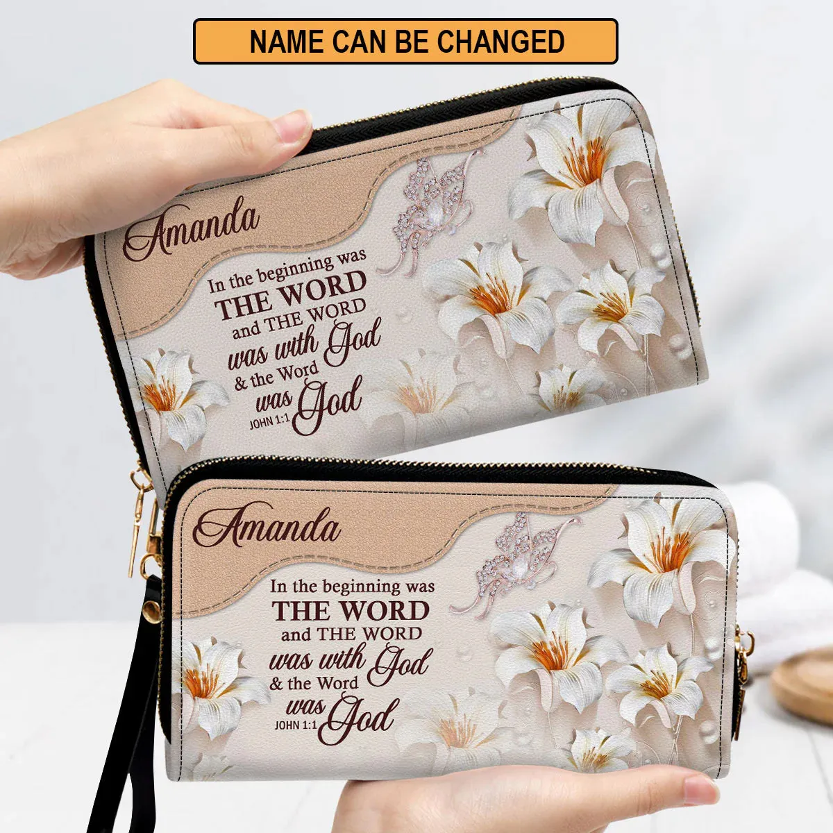 Christianart Handbag, The Word Was With God, Personalized Gifts, Gifts for Women.