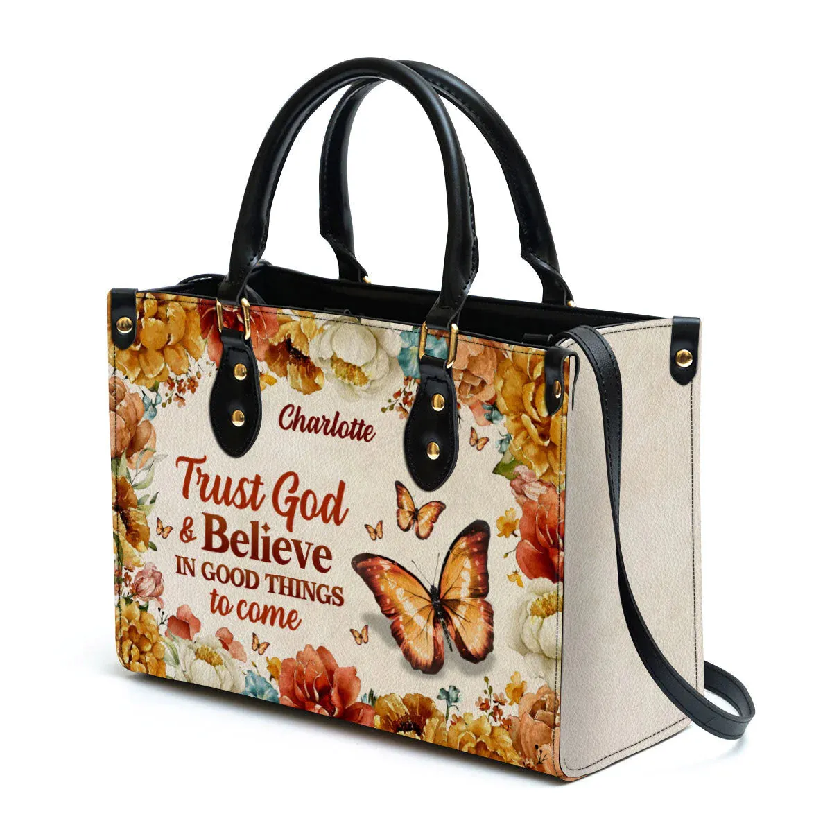 Christianart Handbag, Trust God And Believe In Good Things To Come, Personalized Gifts, Gifts for Women, Christmas Gift.